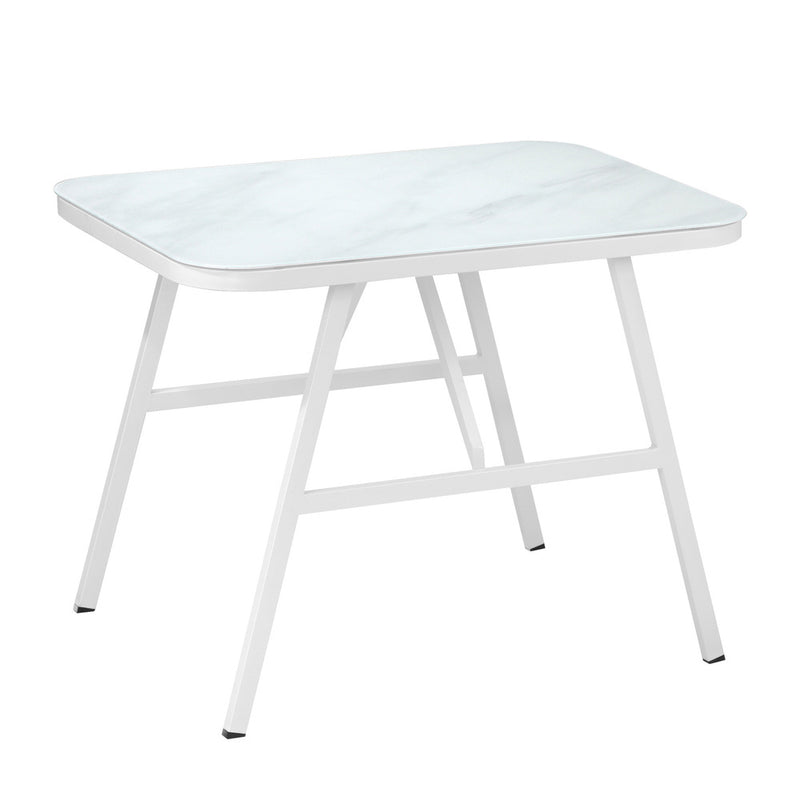 Livsip Outdoor Dining Set Marble-style Table 3 Piece