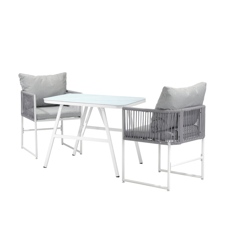 Livsip 3PCS Outdoor Dining Set Patio Furniture Table & Chairs