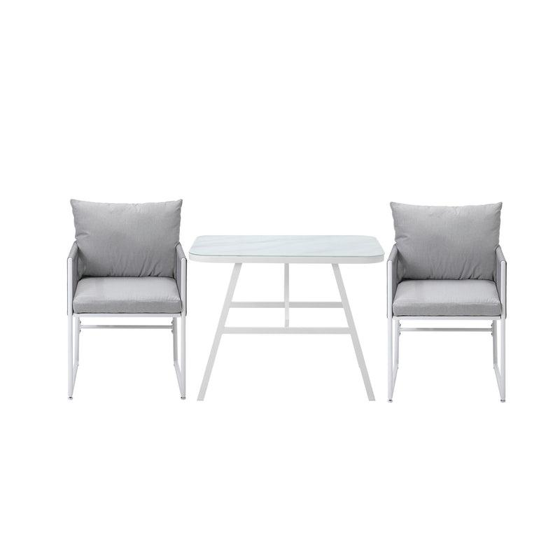 Livsip 3PCS Outdoor Dining Set Patio Furniture Table & Chairs