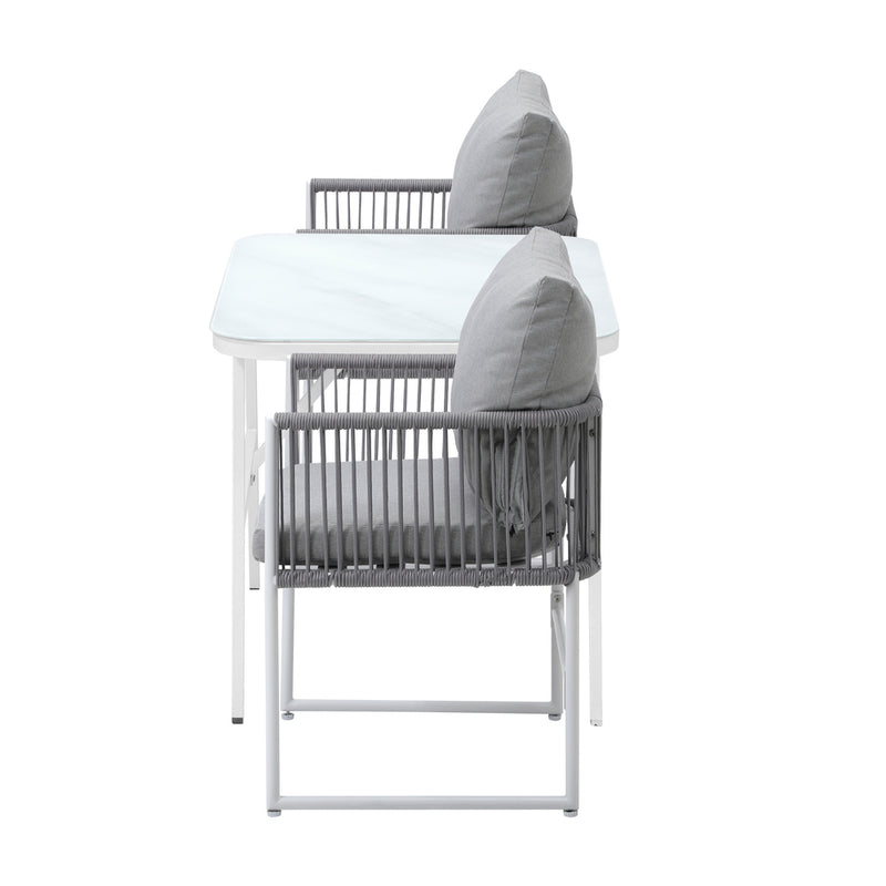 Livsip 3PCS Outdoor Dining Set Patio Furniture Table & Chairs