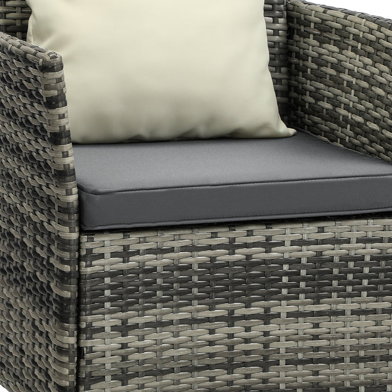 Livsip Outdoor Furniture Setting 3 Piece Wicker Bistro Set