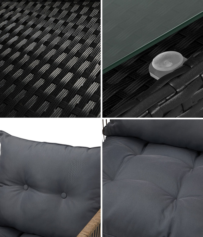 Livsip 2 Seater Outdoor Patio Lounge Setting