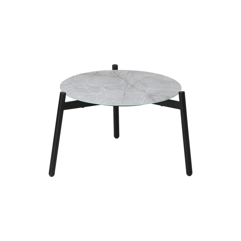 Livsip 3PCS Outdoor Patio Set 50cm Grey Table Cushioned Armchairs