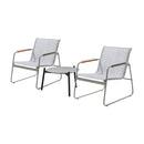 Livsip 3PCS Outdoor Bistro Set Patio Chair 50cm Coffee Table Textilene