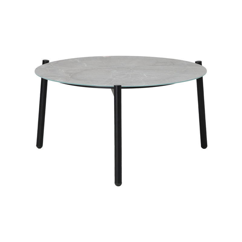 Livsip 5PCS Outdoor Patio Set 70cm Grey Coffee Table Rattan Chairs