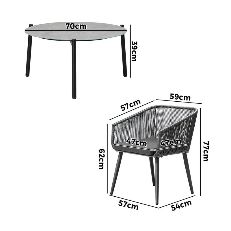 Livsip 5pc Outdoor Patio Set Lounge Furniture Setting