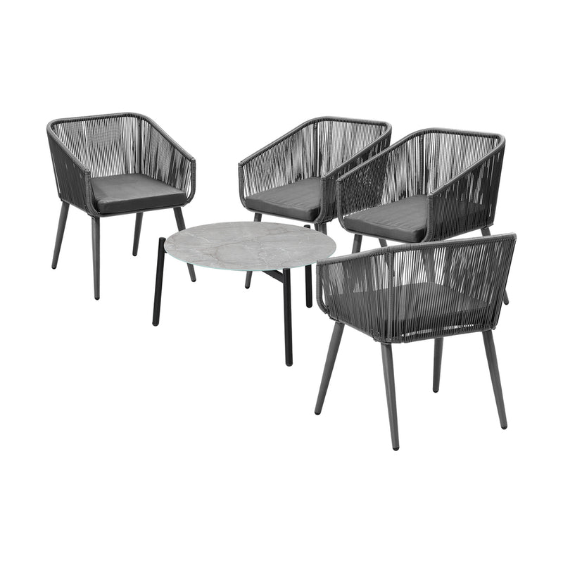Livsip 5pc Outdoor Patio Set Lounge Furniture Setting