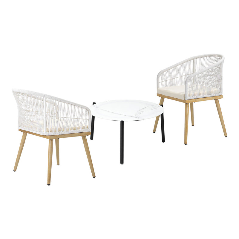 Livsip 2 Seater Outdoor Patio Setting 70cm Table