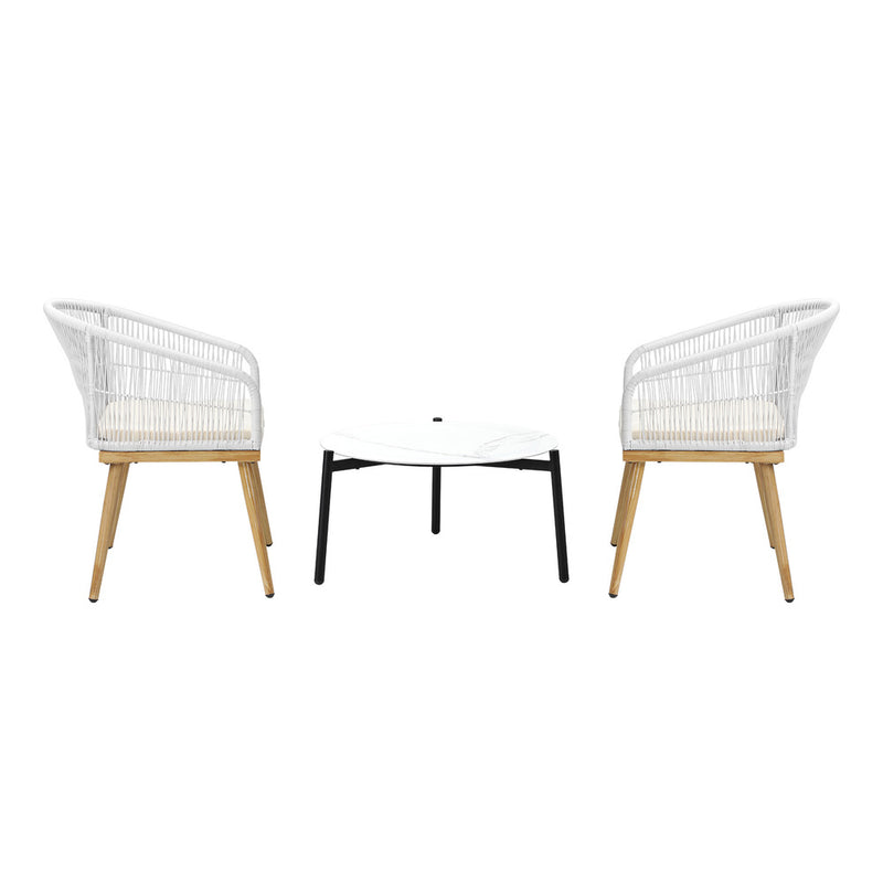 Livsip 2 Seater Outdoor Patio Setting 70cm Table