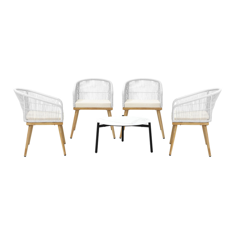 Livsip 4 Seater Outdoor Patio Set 70cm Table