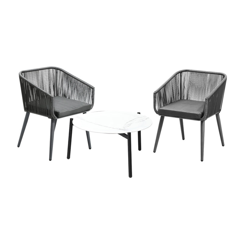 Livsip Outdoor Lounge Setting Furniture 3 Piece Patio Set