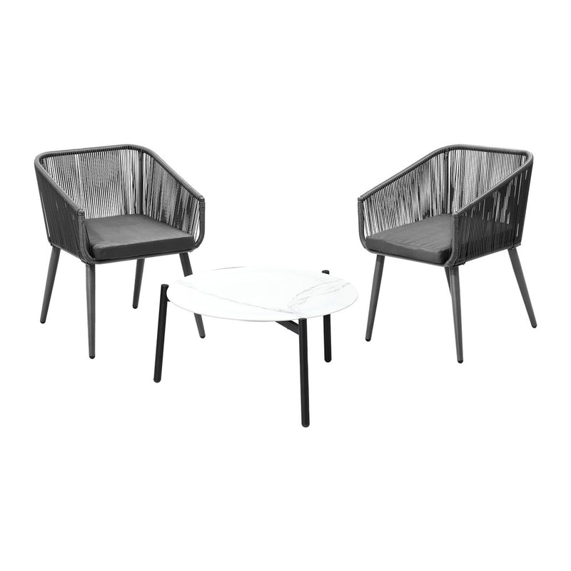 Livsip Outdoor Lounge Setting Furniture 3 Piece Patio Set