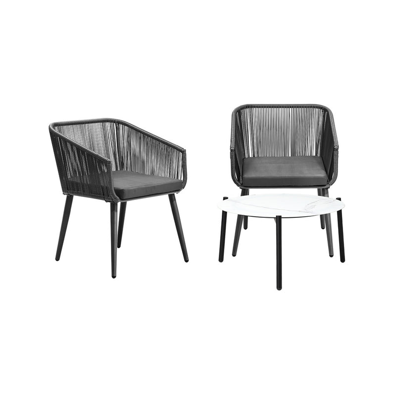 Livsip Outdoor Lounge Setting Furniture 3 Piece Patio Set