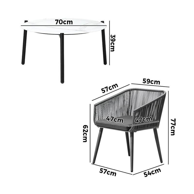 Livsip Outdoor Lounge Setting Furniture 5 Piece Patio Set