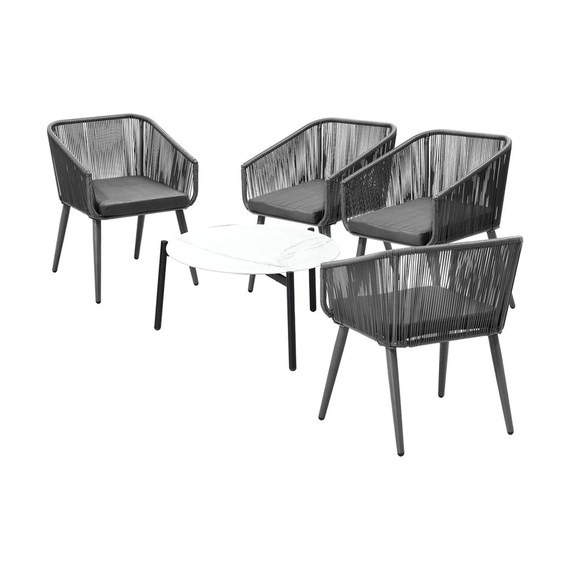 Livsip Outdoor Lounge Setting Furniture 5 Piece Patio Set
