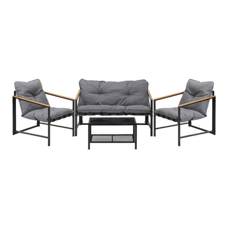 Livsip 4 Seater Outdoor Lounge Sofa Set Patio Chairs Table