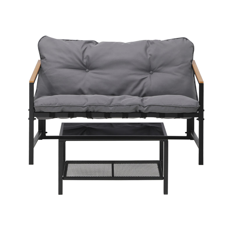 Livsip 2 Piece Outdoor Patio Set Garden Lounge Setting