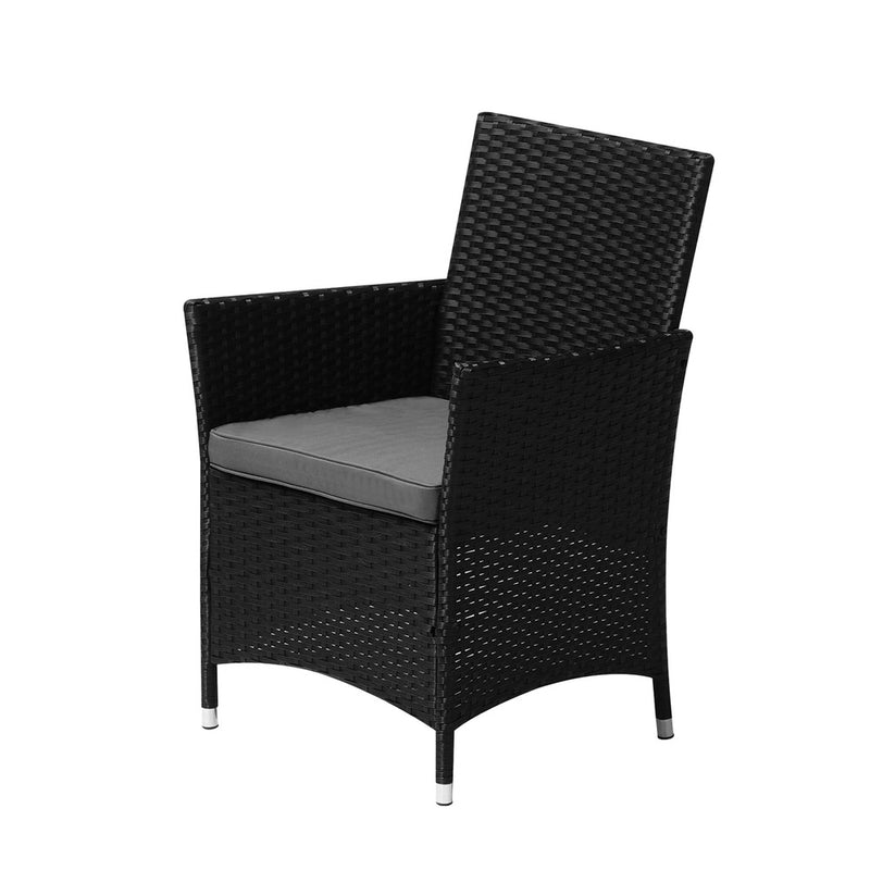 Livsip Outdoor Patio Set Ice Bucket Table Black Bistro Setting 3pcs