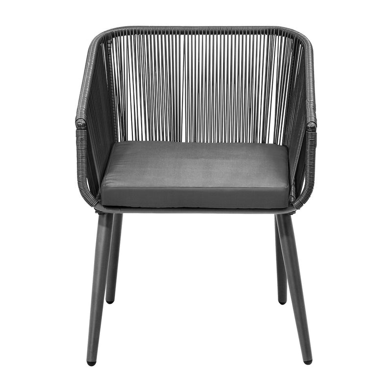 Livsip Outdoor Armchair X2 with Padded Seat Grey
