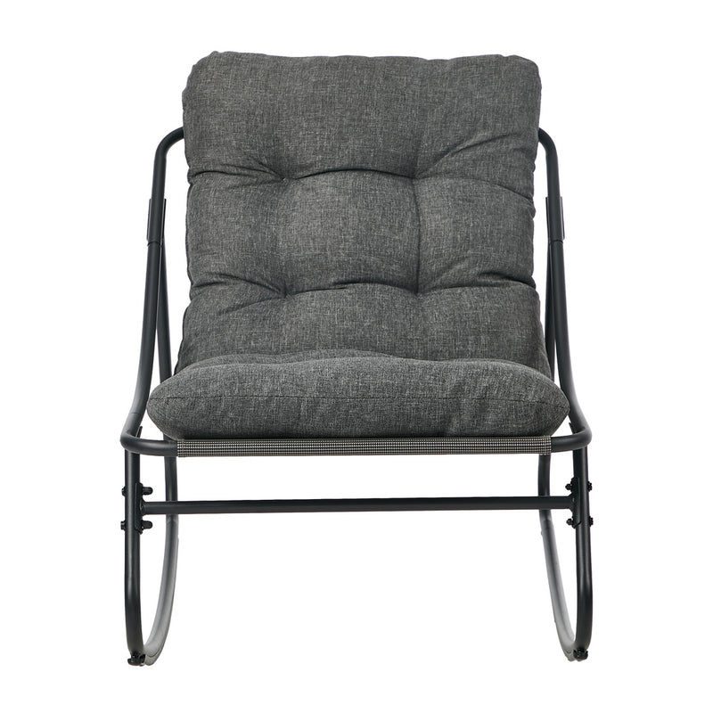 Livsip Outdoor Rocking Chair Garden Lounge Textilene Grey