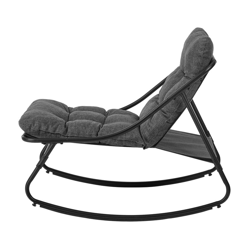 Livsip Outdoor Rocking Chair Garden Lounge Textilene Grey