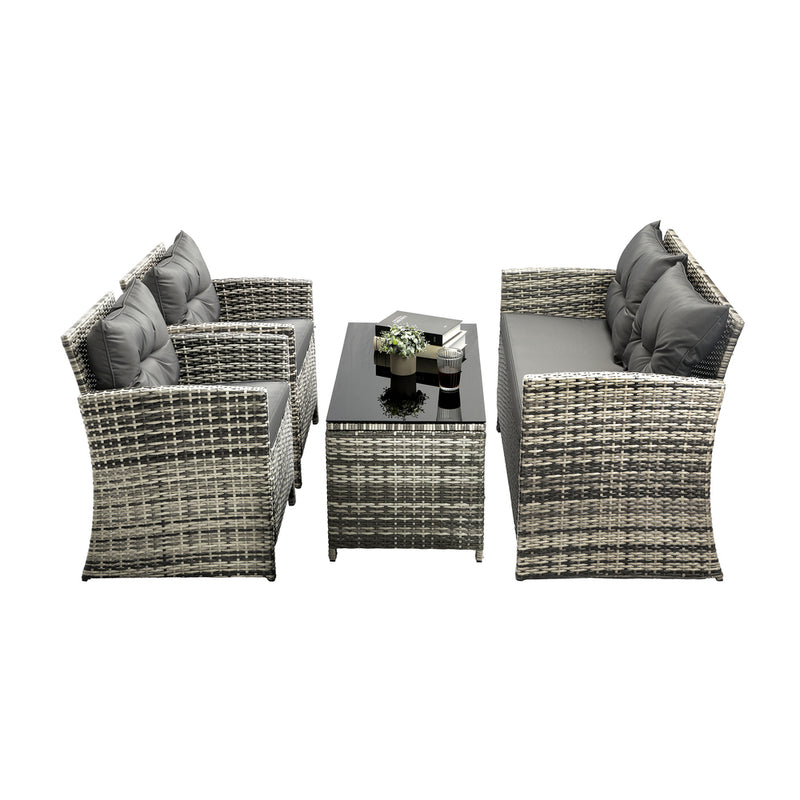 Livsip Outdoor Patio Set Wicker Table&Chairs 4 Piece
