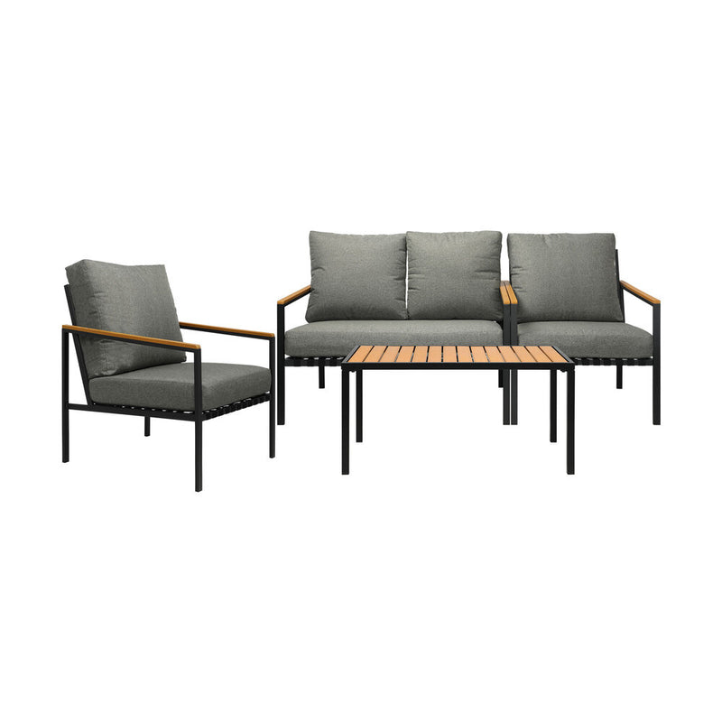 Livsip Outdoor Furniture 4PCS Set Dining Chairs&Table