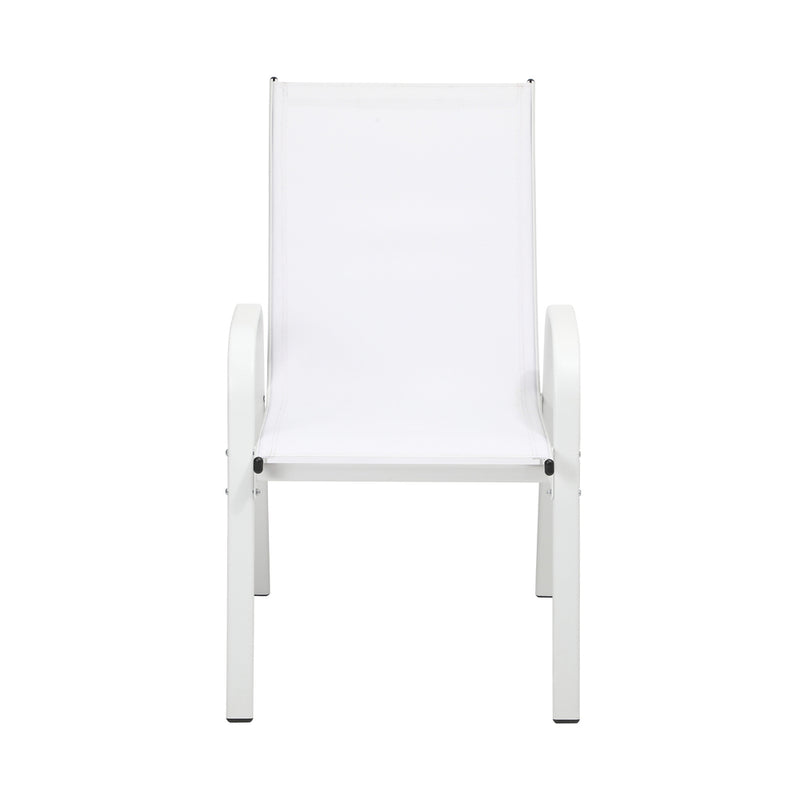 Livsip 4x Outdoor Stackable Chairs Patio Furniture White