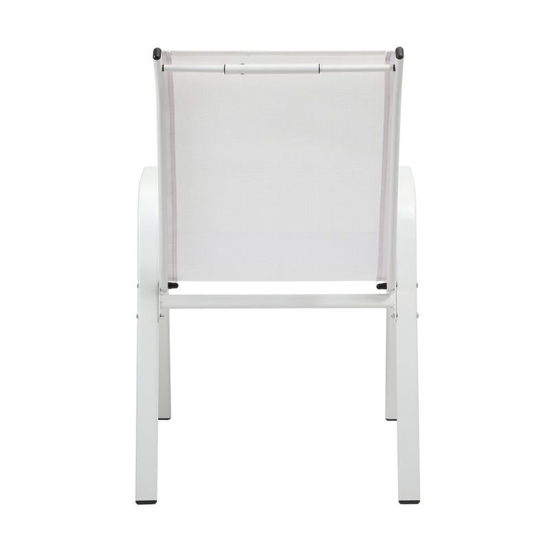 Livsip 4x Outdoor Stackable Chairs Patio Furniture White