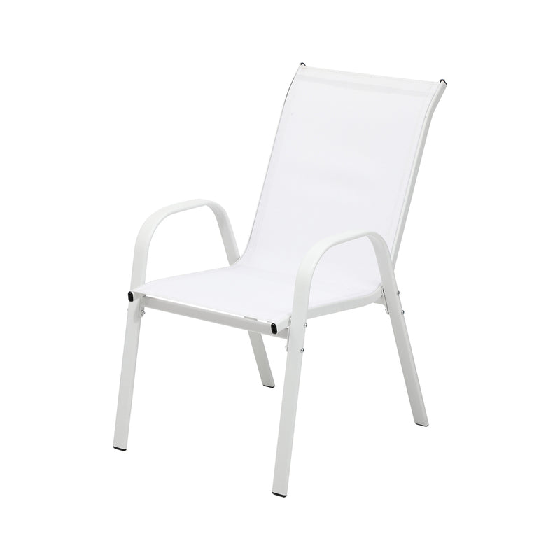 Livsip 5PCS Outdoor Dining Set 90cm Table Patio Bistro Set White