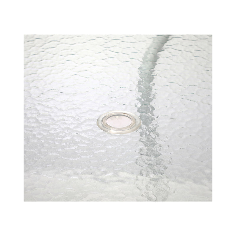 Livsip 90cm Outdoor Dining Glass Table Round Patio Furniture White