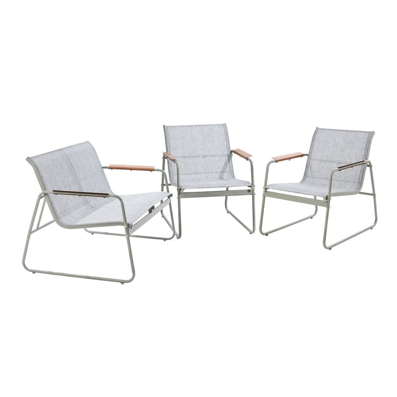 Livsip 4 Seater Outdoor Lounge Patio Set Bench Textilene Sofa