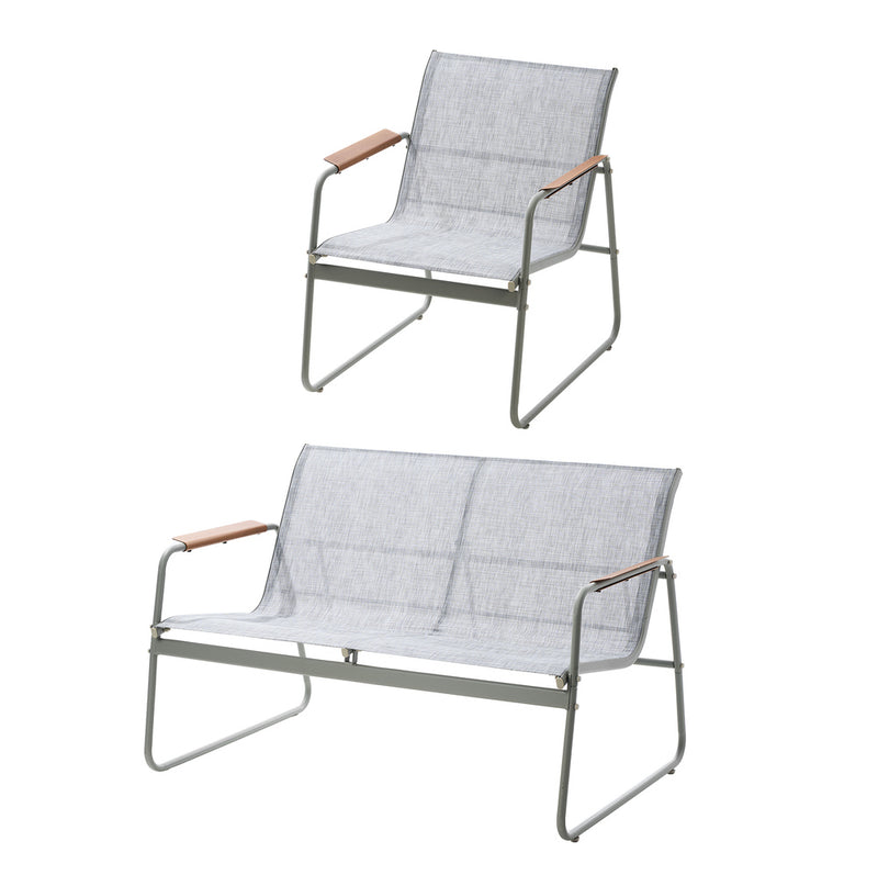 Livsip 4 Seater Outdoor Lounge Set Patio Set Grey Table