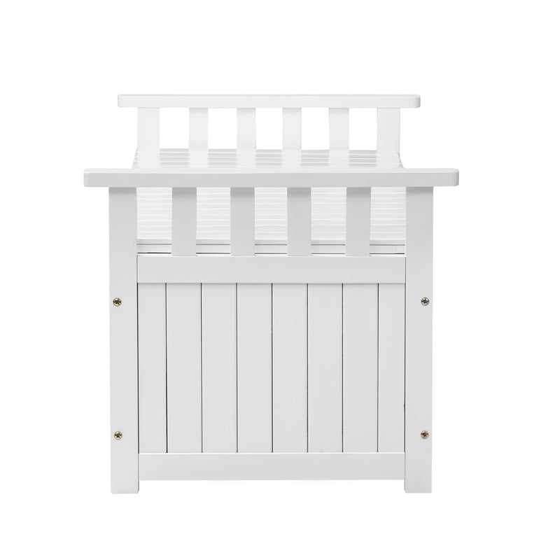 Livsip Outdoor Storage Box Wooden Garden Bench L White