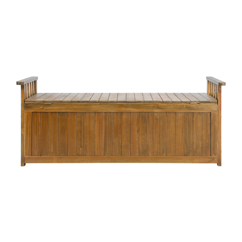 Livsip Outdoor Wooden Storage Bench Waterproof Top