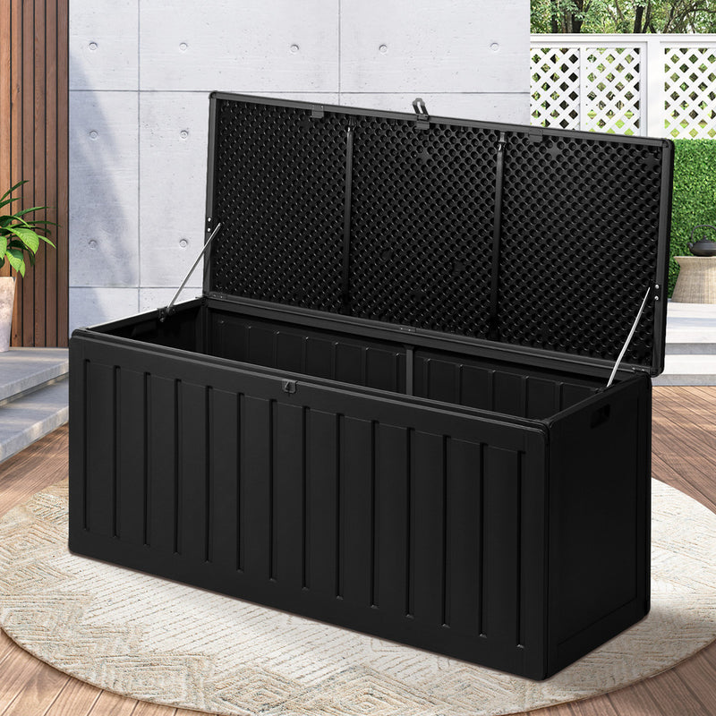 Livsip Outdoor Storage Box Bench 490L Black