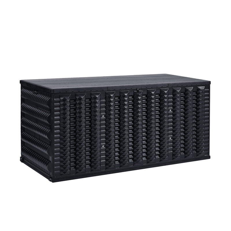 Livsip Outdoor Storage Box 490L Foldable Garden Container Black