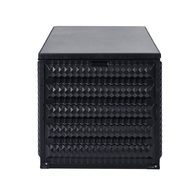 Livsip Outdoor Storage Box 490L Foldable Garden Container Black
