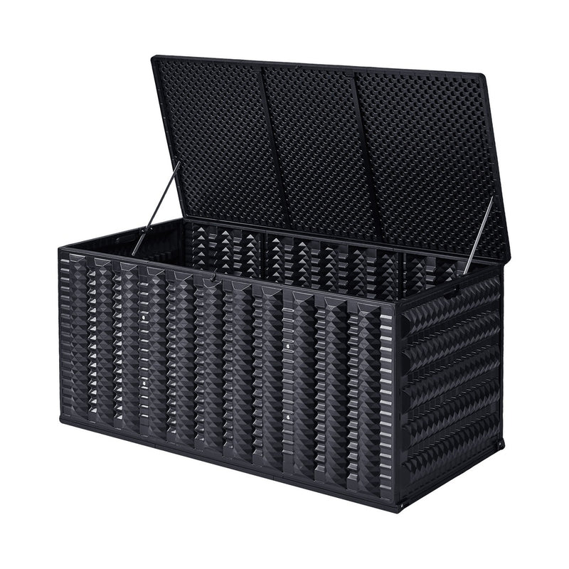 Livsip Outdoor Storage Box 680L Foldable Garden Container Black