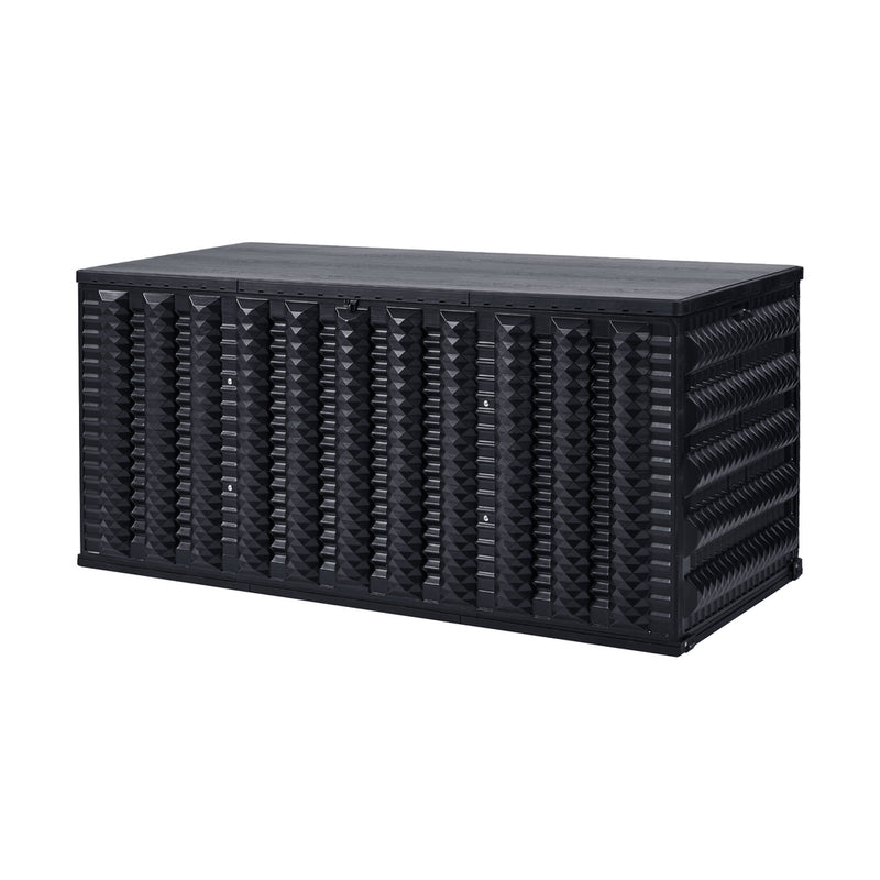Livsip Outdoor Storage Box 680L Foldable Garden Container Black