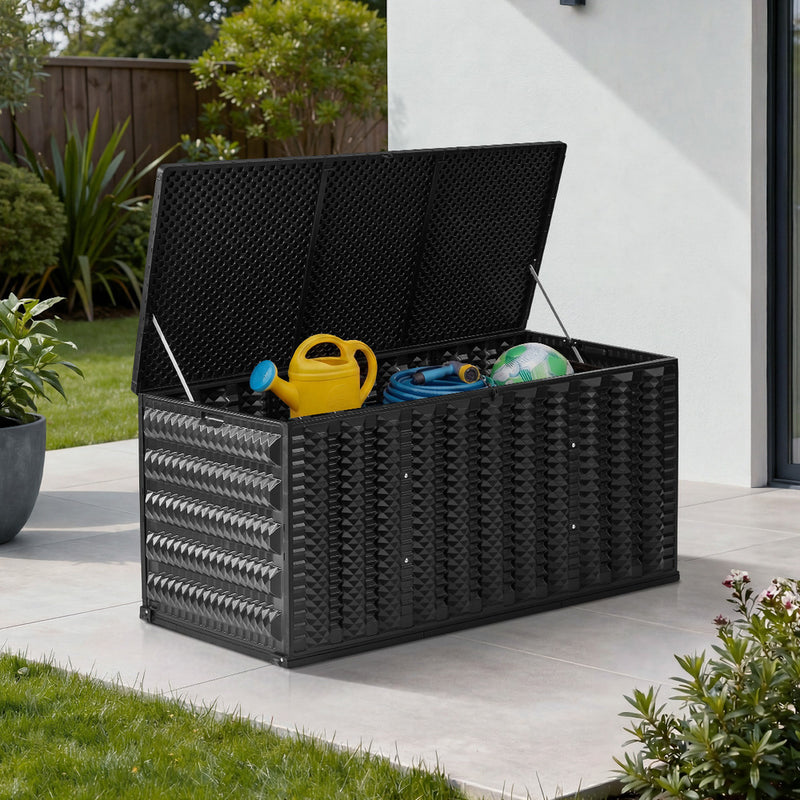 Livsip Outdoor Storage Box 680L Foldable Garden Container Black