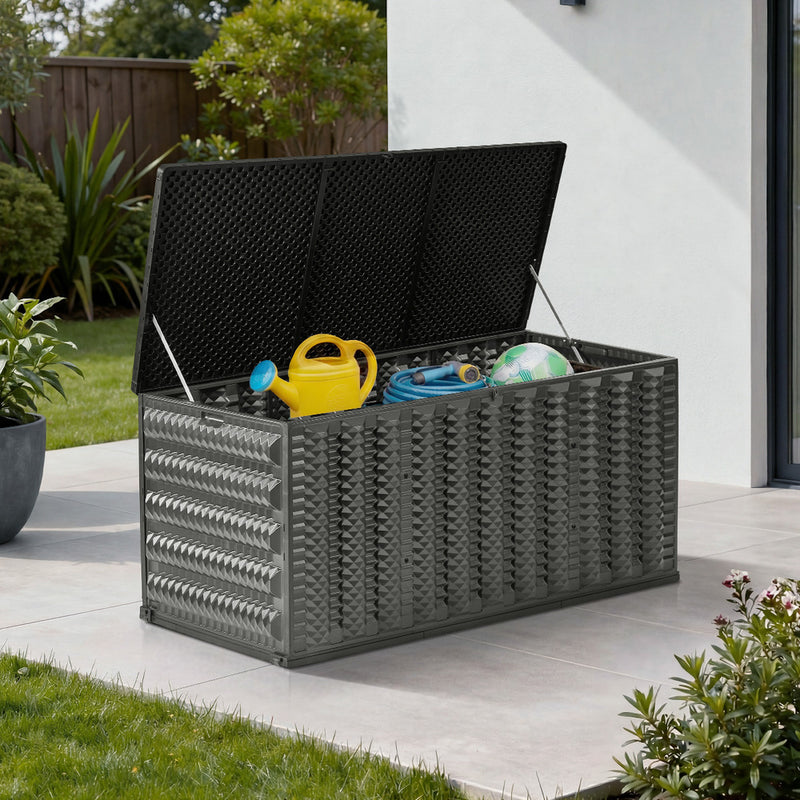Livsip Outdoor Storage Box 680L Foldable Garden Container Grey