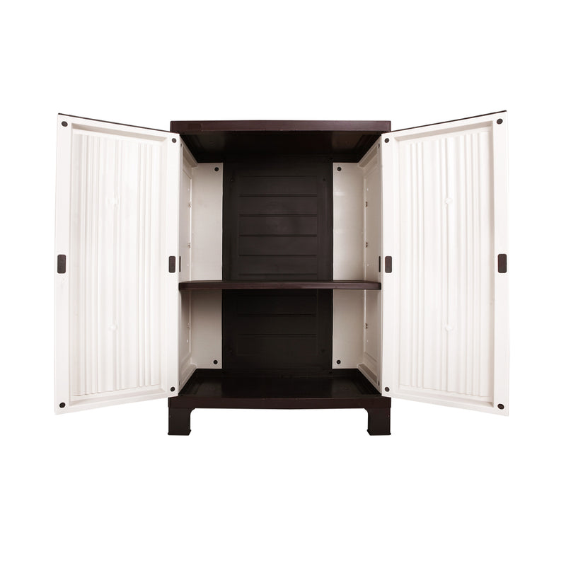 Livsip Outdoor Storage Cabinet Adjustable Lockable Beige