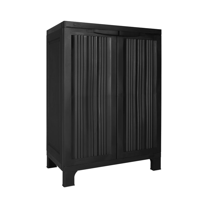 Livsip Outdoor Storage Cabinet Adjustable Lockable Black