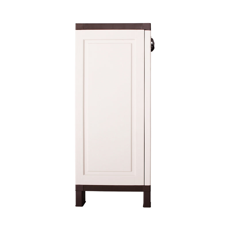 Livsip Outdoor Storage Cabinet Removable Shelf Lockable Beige