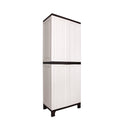 Livsip Outdoor Storage Cabinet Adjustable Lockable Tall Beige