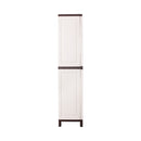 Livsip Outdoor Storage Cabinet Adjustable Lockable Tall Beige