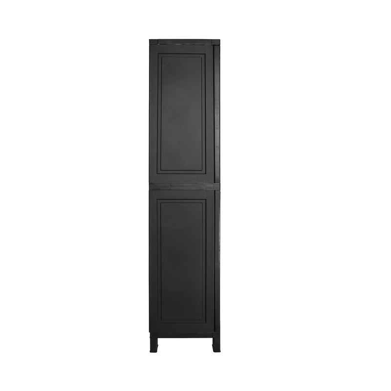 Livsip Outdoor Storage Cabinet Adjustable Lockable Tall Black
