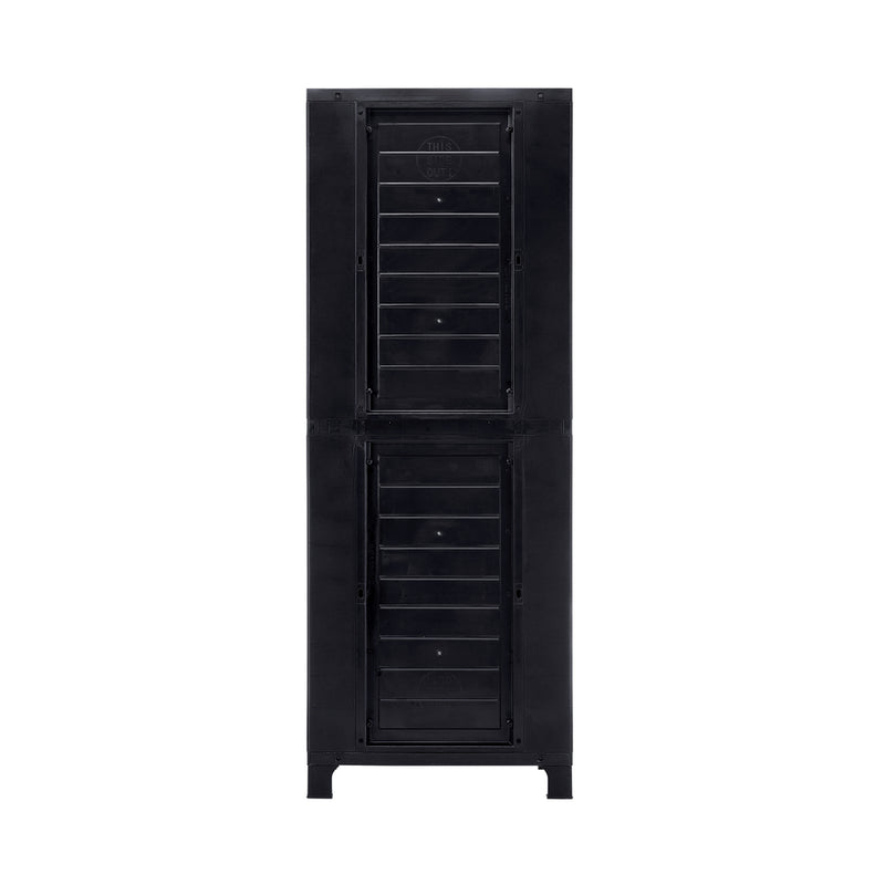 Livsip Outdoor Storage Cabinet Adjustable Tall Black