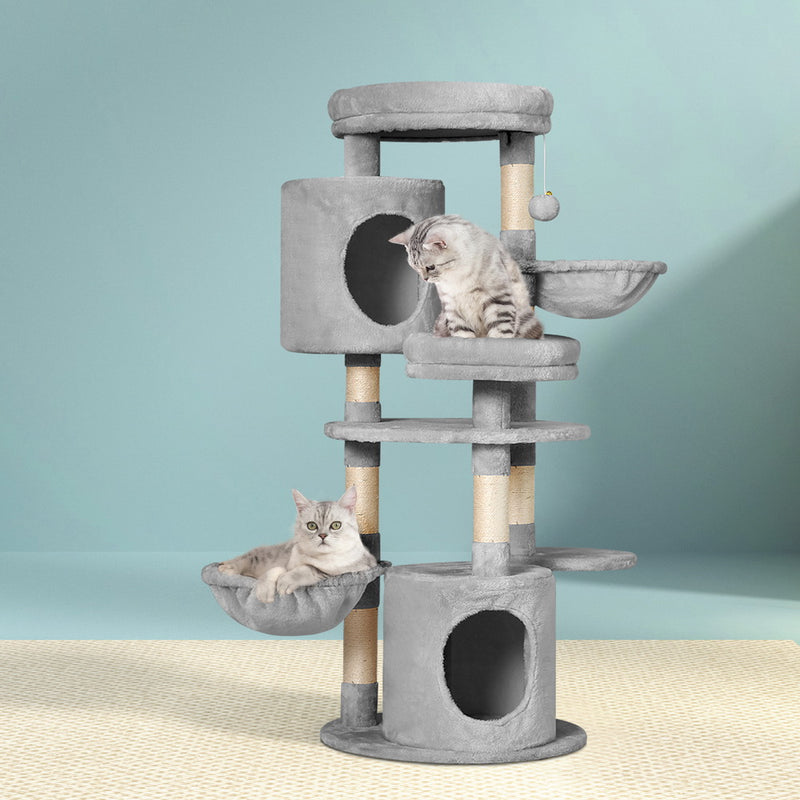 i.Pet Cat Tree 123cm Tower Scratching Post Scratcher Wood Condo House Bed Toys